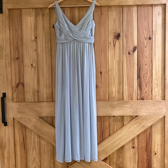 David's Bridal Dress w/ Cowl Back Detail Mystic - Picture 1 of 3